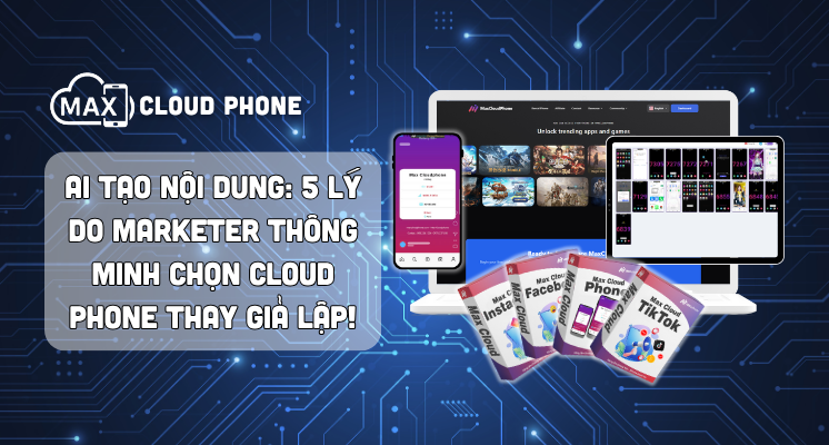 AI tạo nội dung: 5 lý do marketer thông minh chọn Cloud Phone thay giả lập!