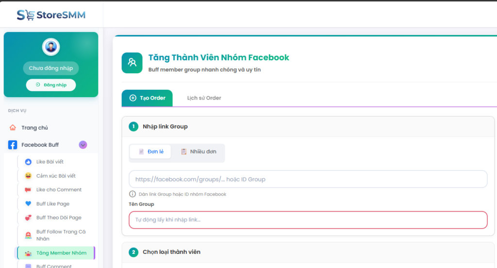 tăng thành viên nhóm