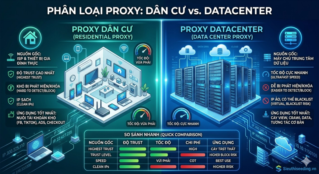 Proxy Dân Cư & Datacenter